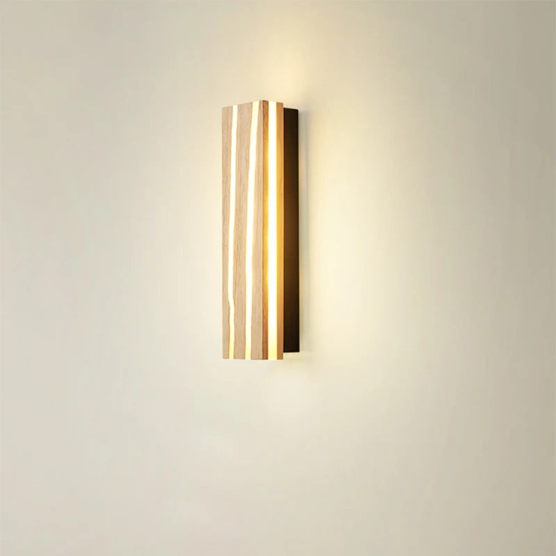 Nordic LED Wooden Wall Sconce Up Down Lighting - Shine Room