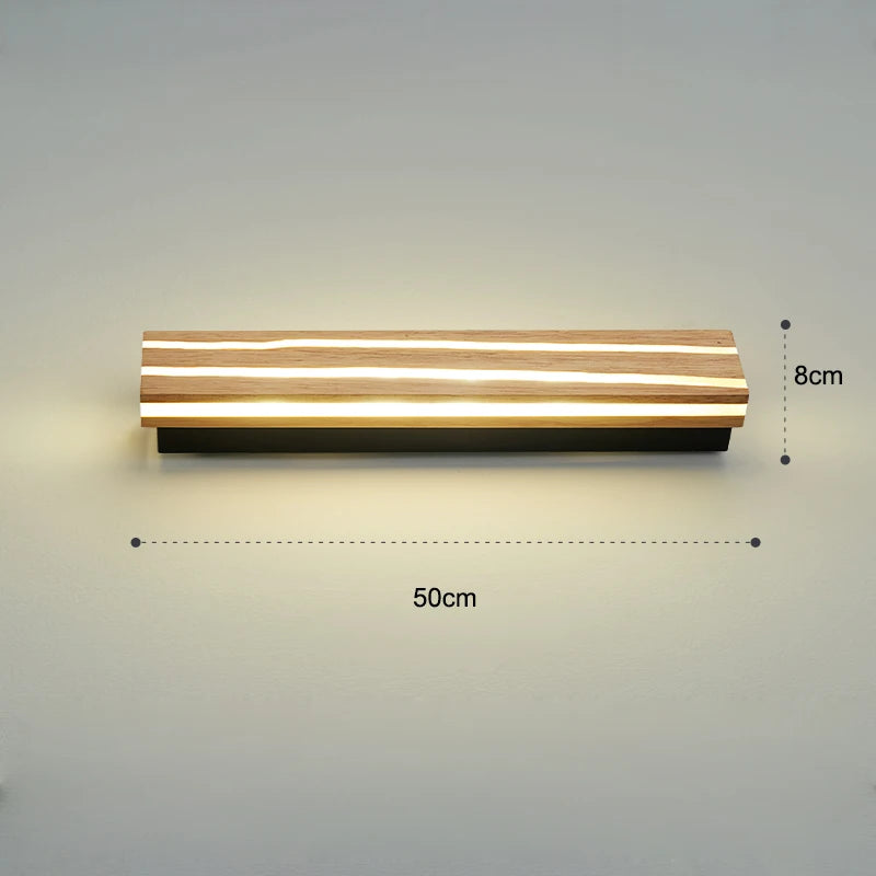 Nordic LED Wooden Wall Sconce Up Down Lighting - Shine Room