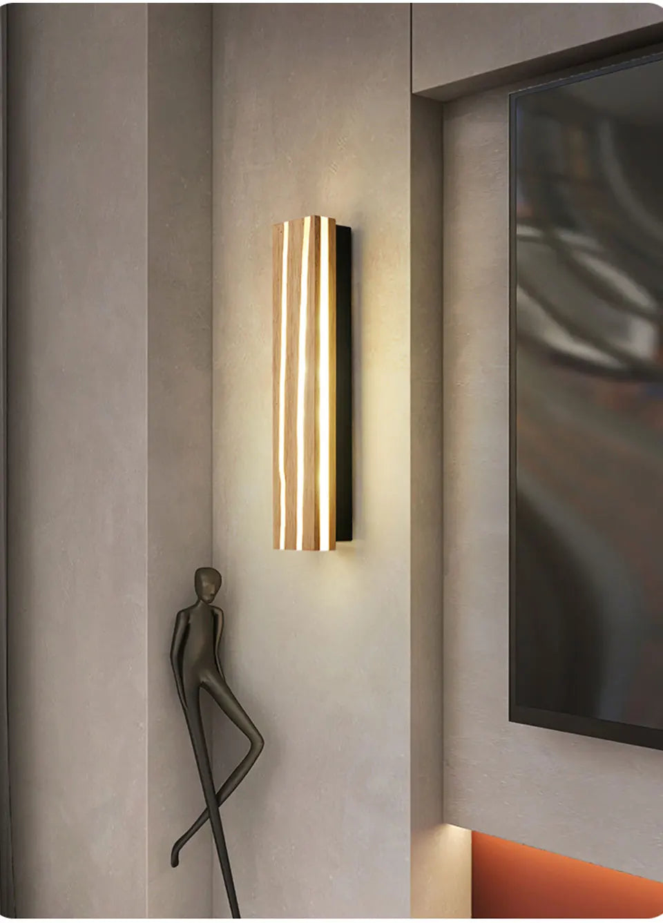 Nordic LED Wooden Wall Sconce Up Down Lighting - Shine Room