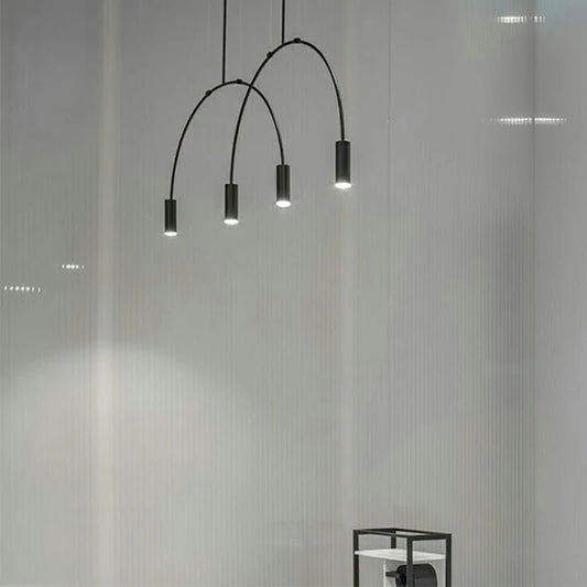 Postmodern Minimalist Black Semicircle Pendant Light - Shine Room