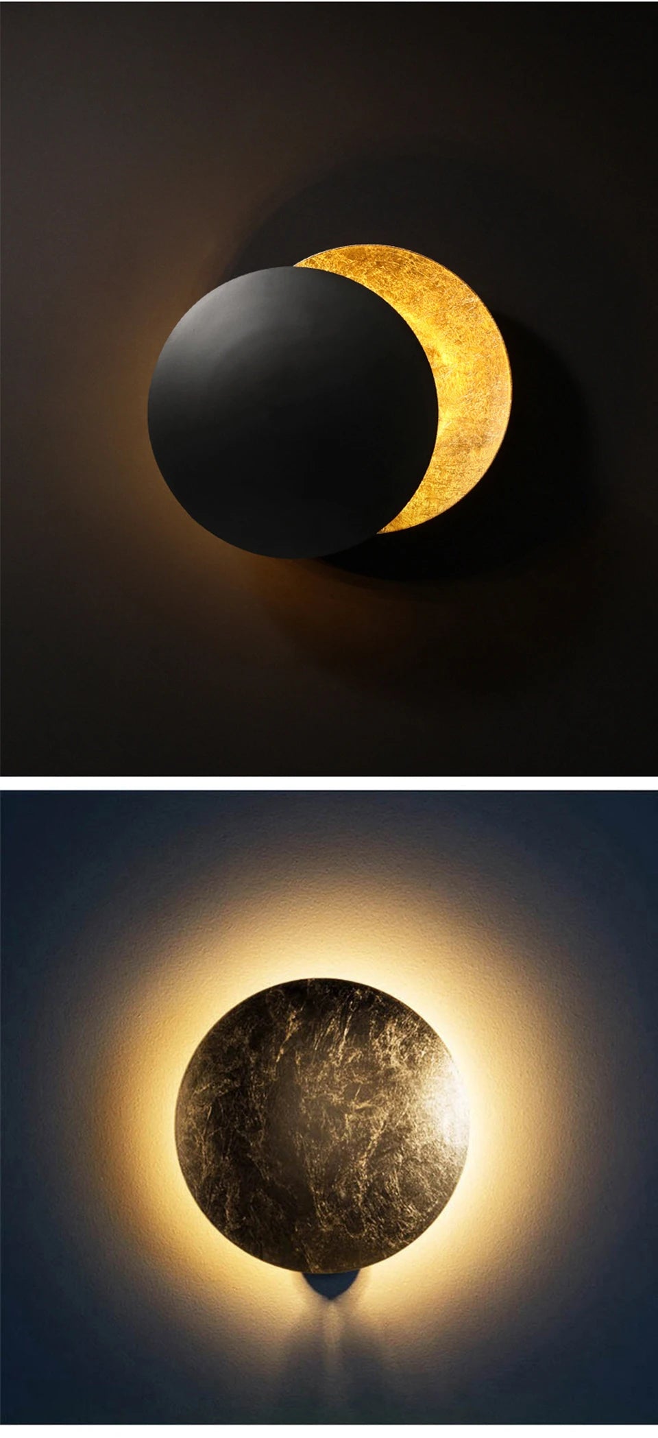 Round Wall Lamp Eclipse Indoor Lighting - Shine Room