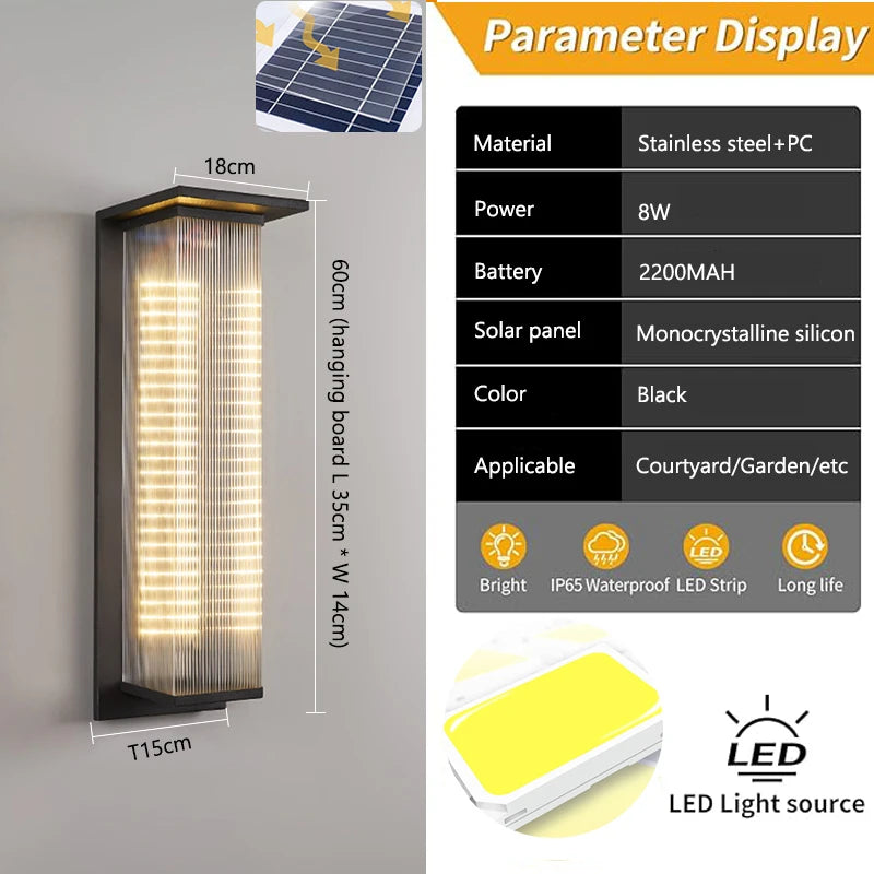 Solar Porch Wall Light Dusk to Dawn Lantern - Shine Room