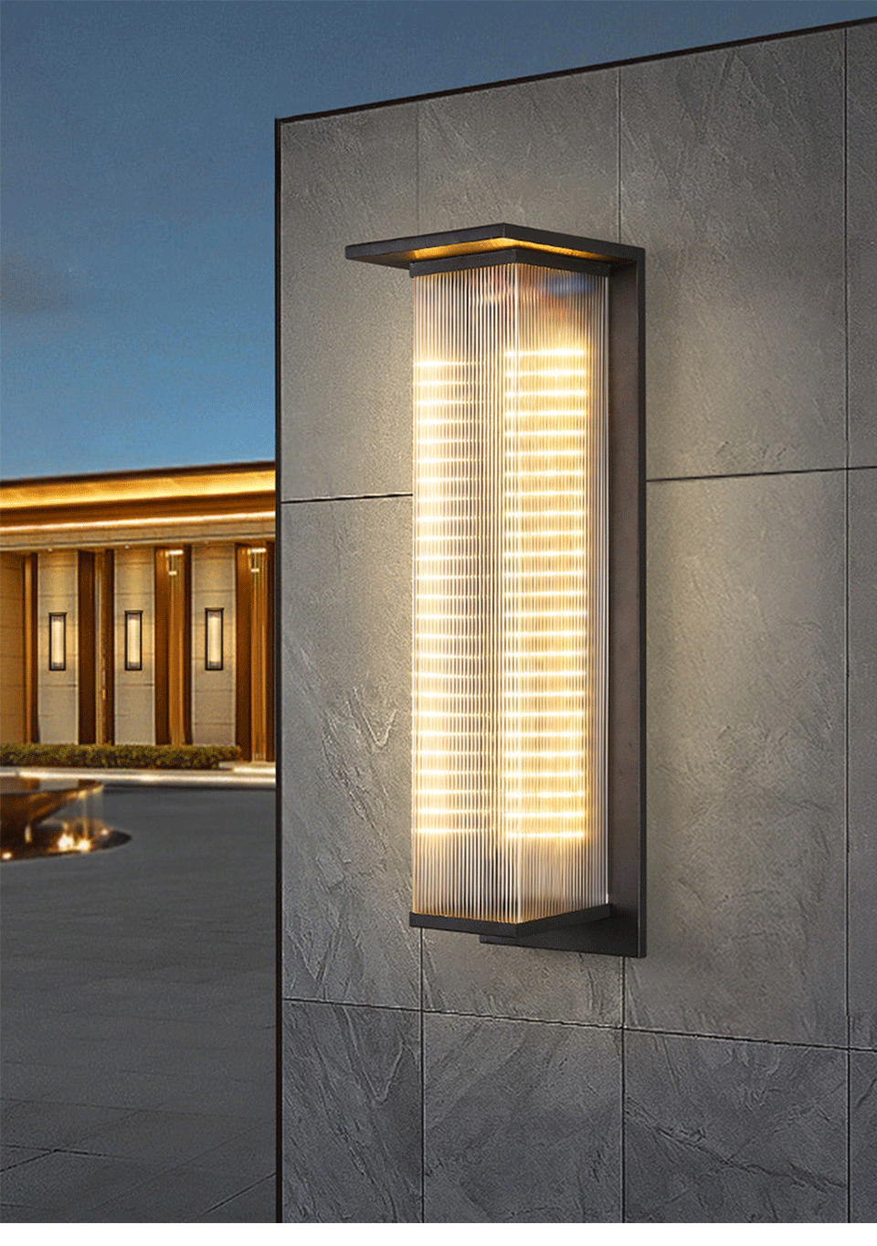 Solar Porch Wall Light Dusk to Dawn Lantern - Shine Room