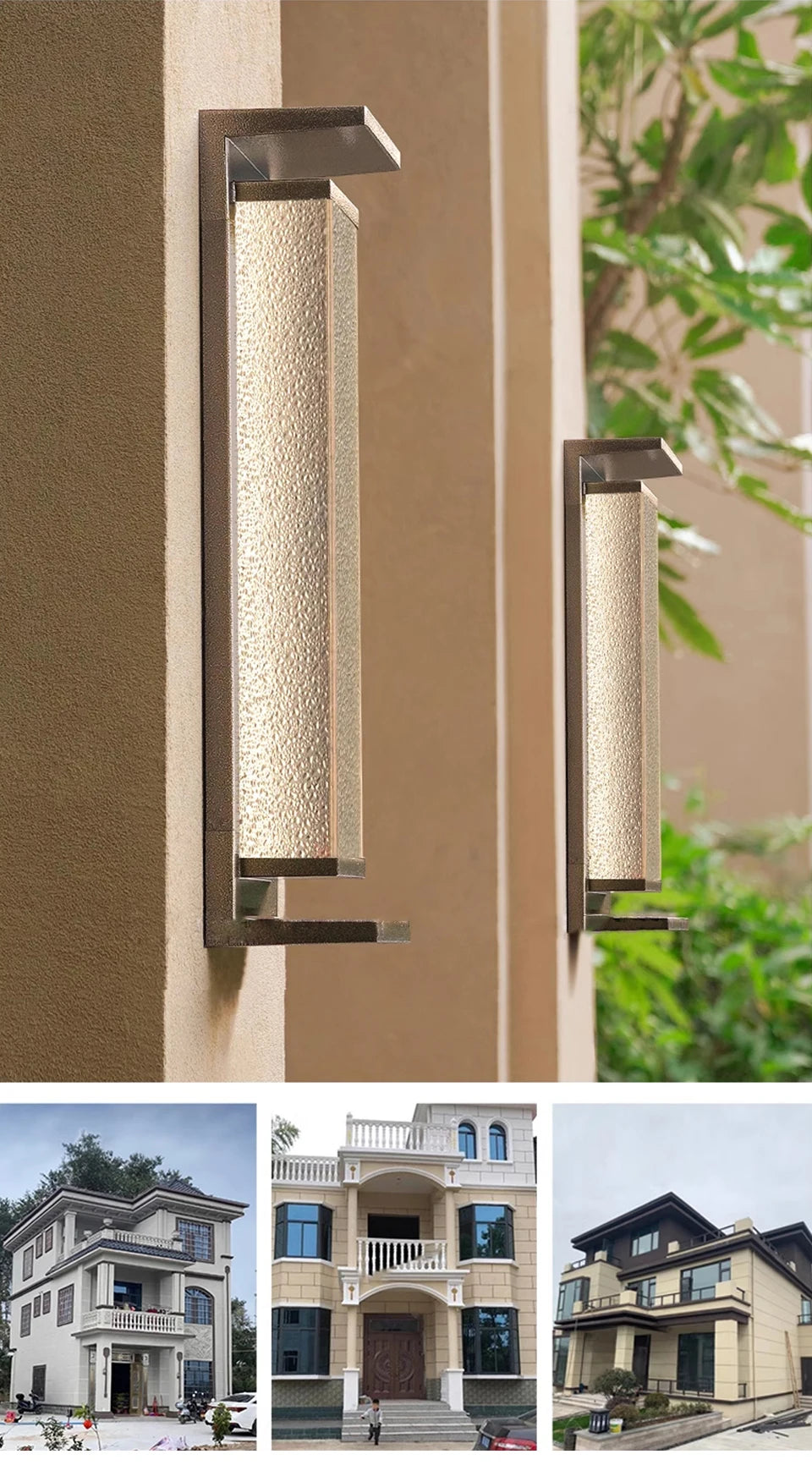 Solar Wall Light Outdoor Dusk to Dawn Lantern - Shine Room