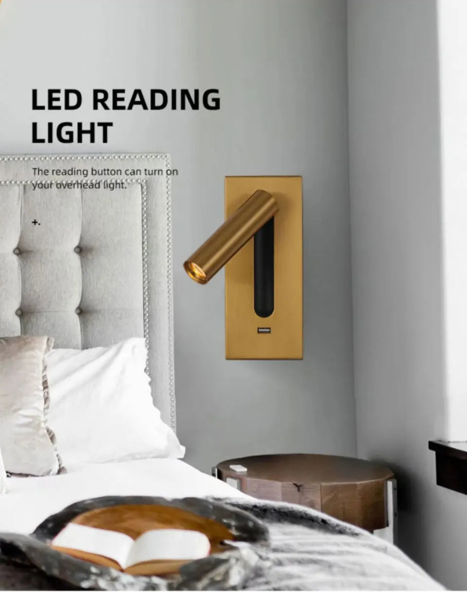 USB Charging Adjustable Wall Lamp 3W - Shine Room