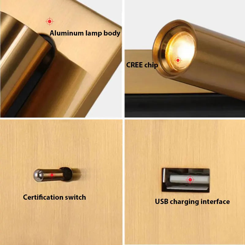 USB Charging Adjustable Wall Lamp 3W - Shine Room