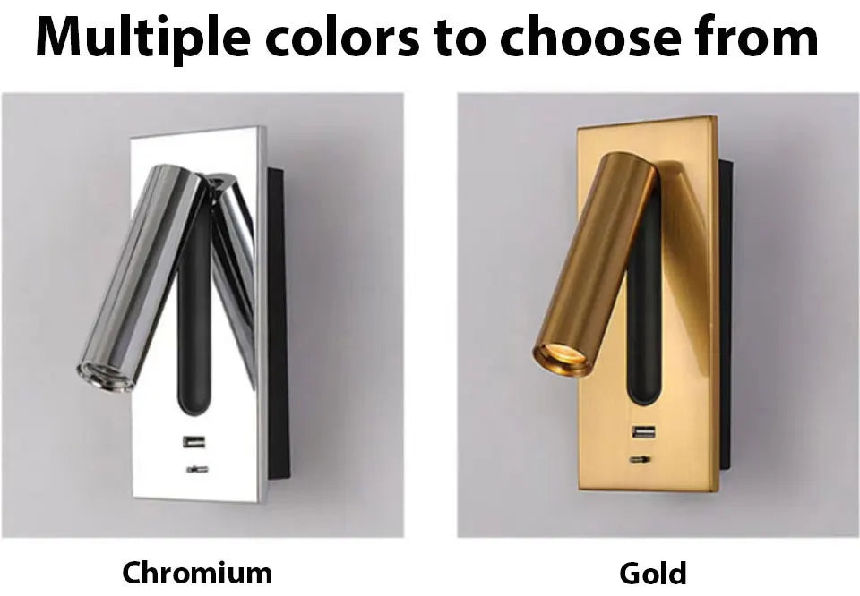 USB Charging Adjustable Wall Lamp 3W - Shine Room