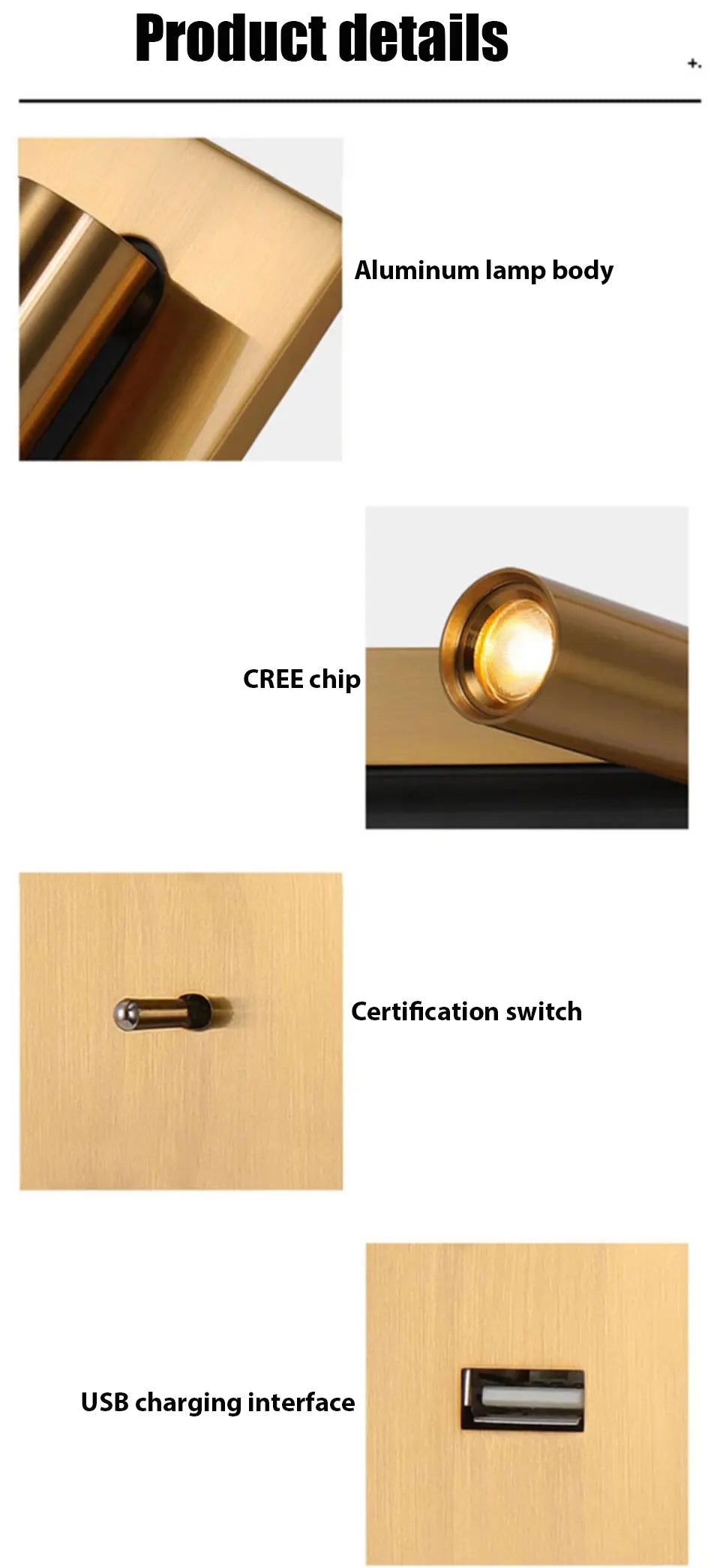 USB Charging Adjustable Wall Lamp 3W - Shine Room