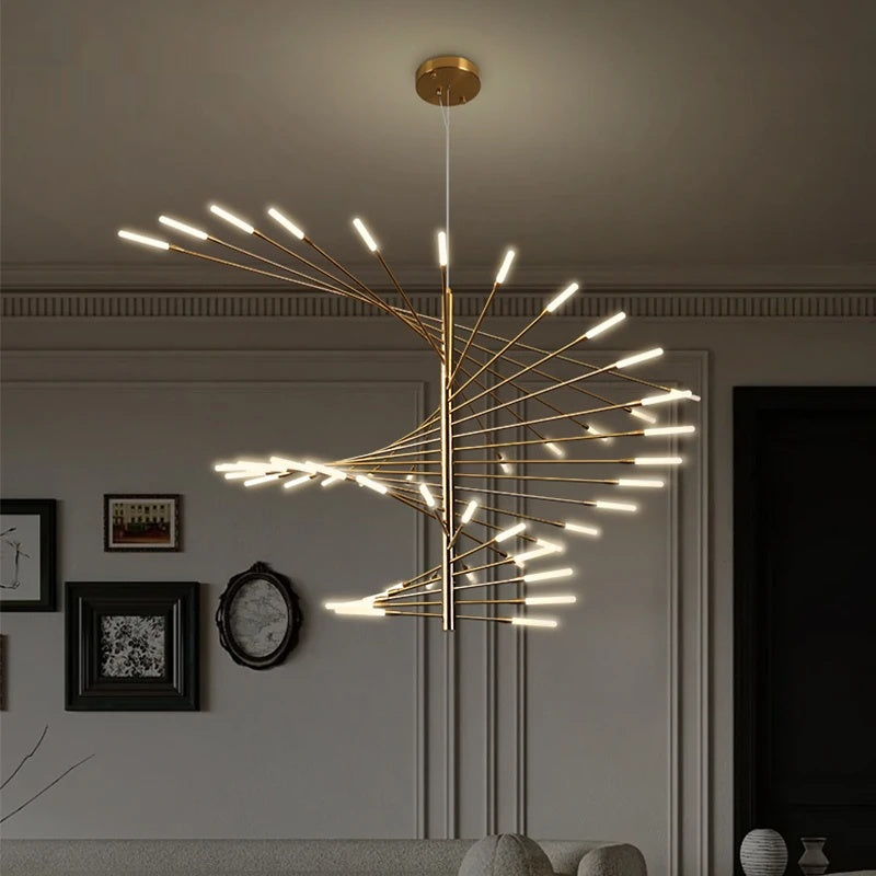 Villa Duplex LED Chandelier Firework Shape Light - Shine Room