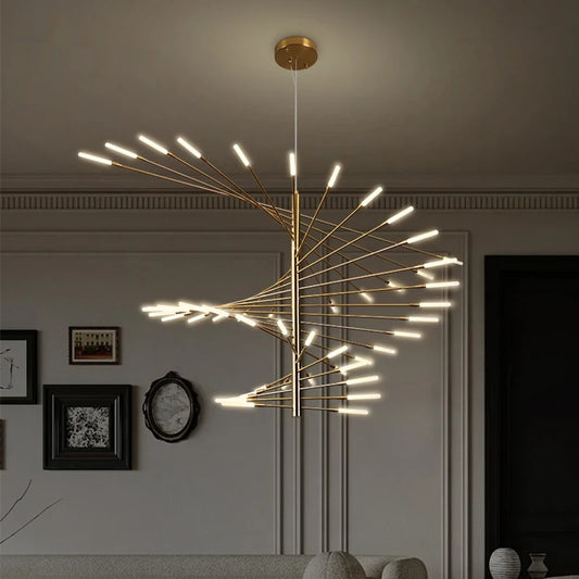Villa Duplex LED Chandelier Firework Shape Light - Shine Room