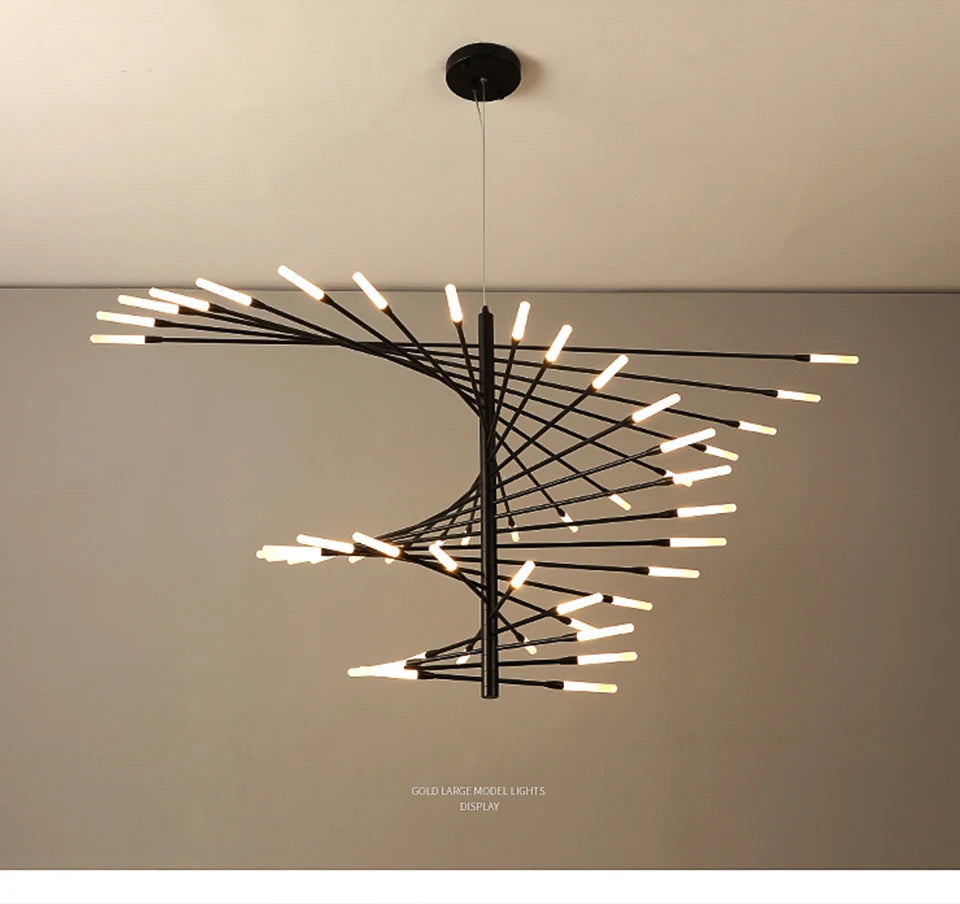 Villa Duplex LED Chandelier Firework Shape Light - Shine Room