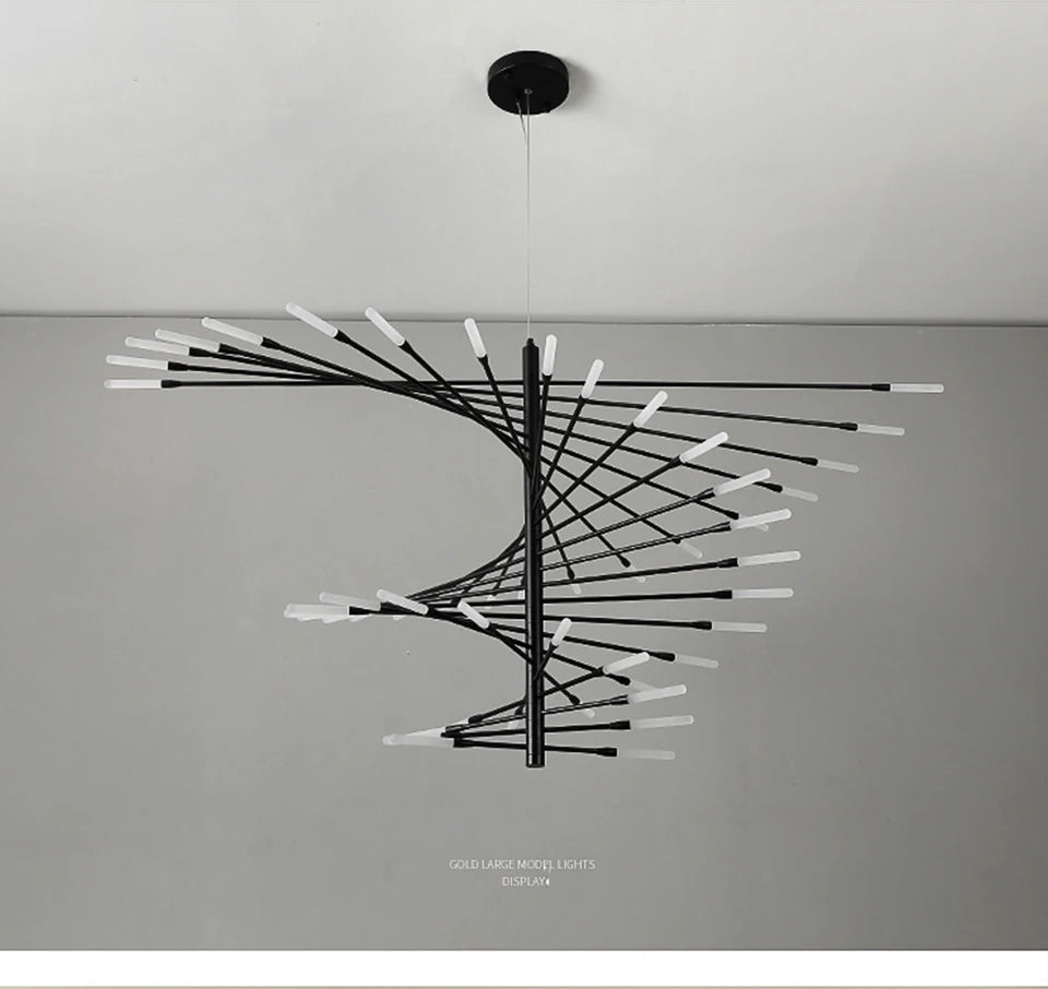 Villa Duplex LED Chandelier Firework Shape Light - Shine Room