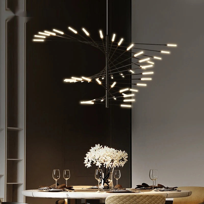 Villa Duplex LED Chandelier Firework Shape Light - Shine Room