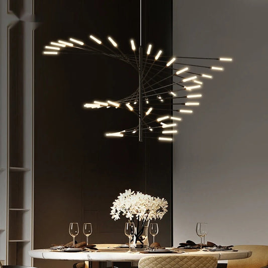 Villa Duplex LED Chandelier Firework Shape Light - Shine Room