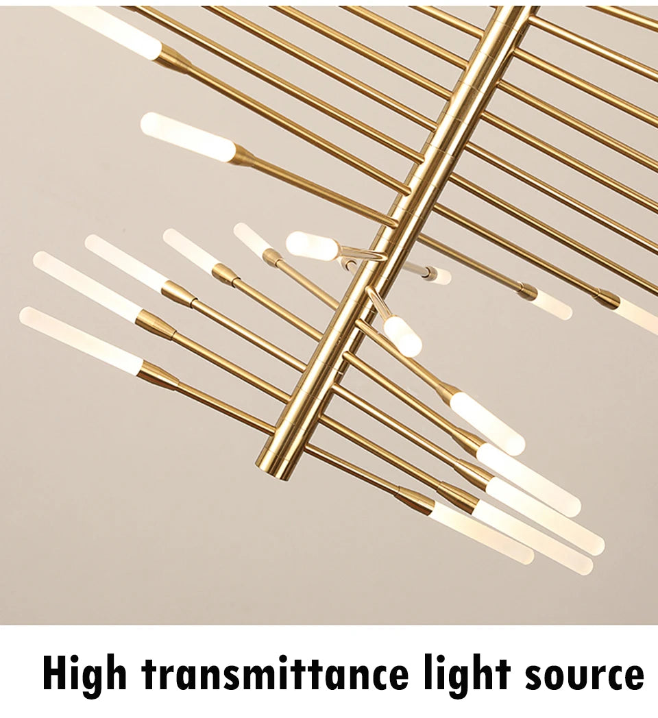 Villa Duplex LED Chandelier Firework Shape Light - Shine Room