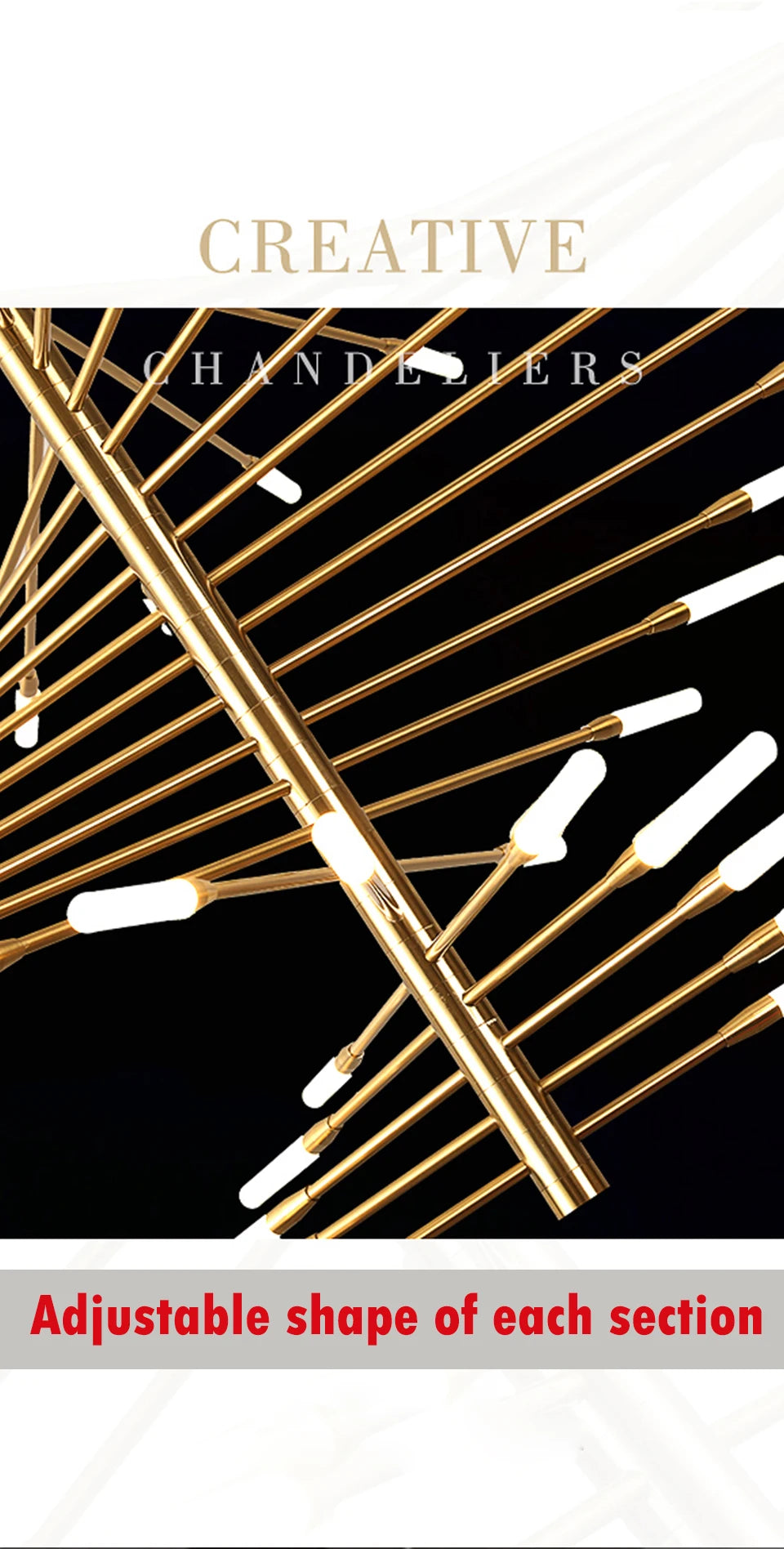 Villa Duplex LED Chandelier Firework Shape Light - Shine Room