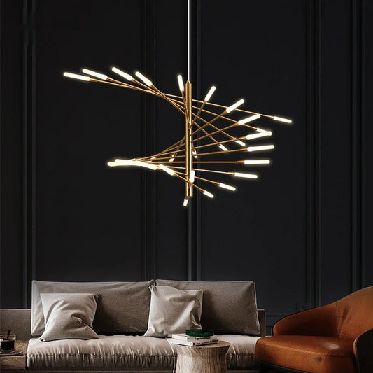 Villa Duplex LED Chandelier Firework Shape Light - Shine Room