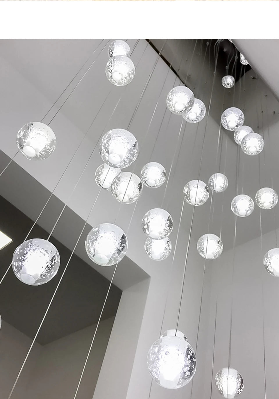 Villa Staircase Pendant Lights Crystal Glass Ball - Shine Room