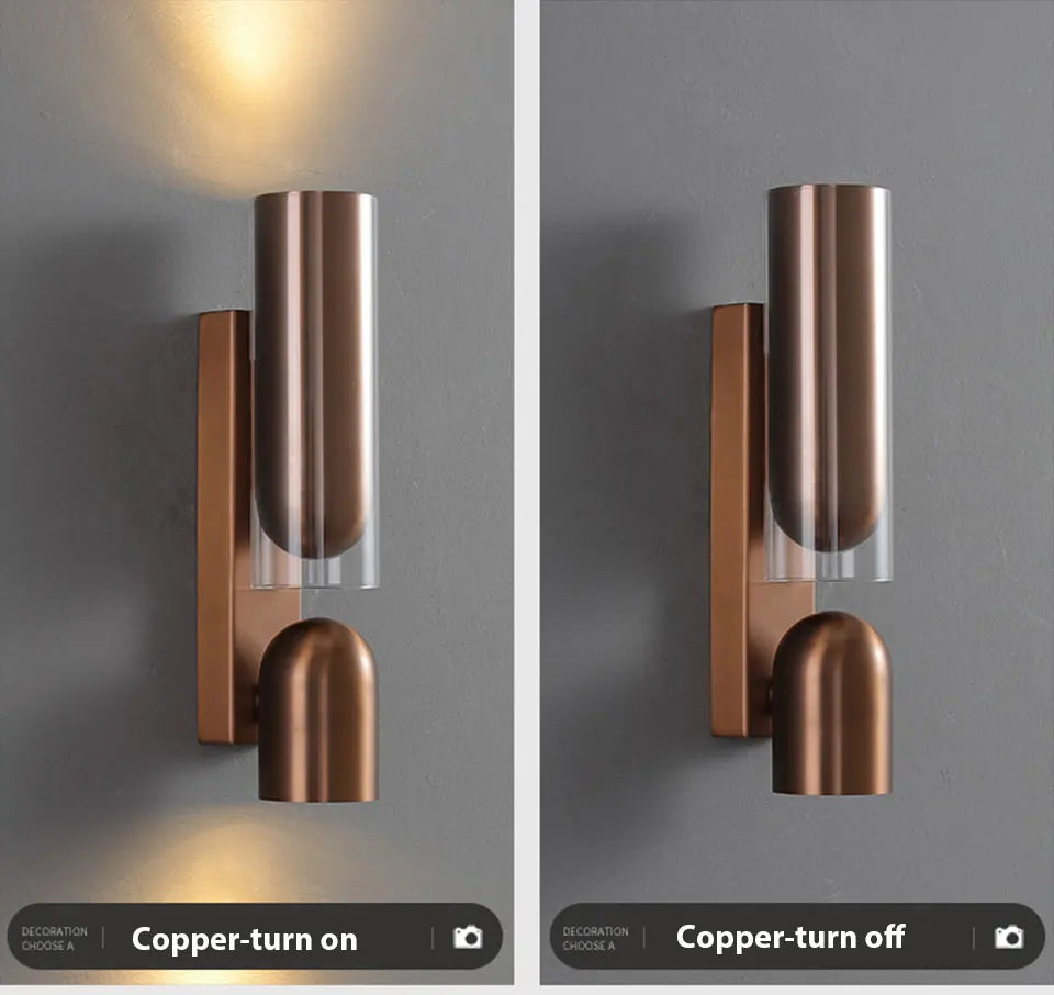 Vintage Glass Wall Lamp Rotatable Indoor Fixtures - Shine Room