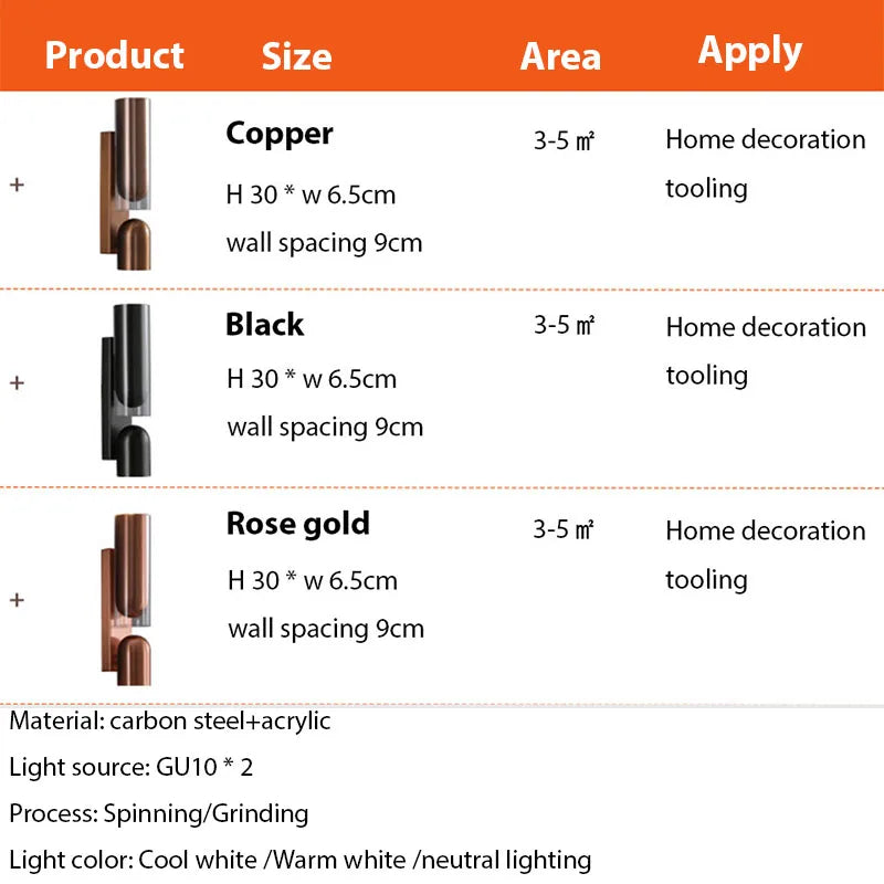 Vintage Glass Wall Lamp Rotatable Indoor Fixtures - Shine Room