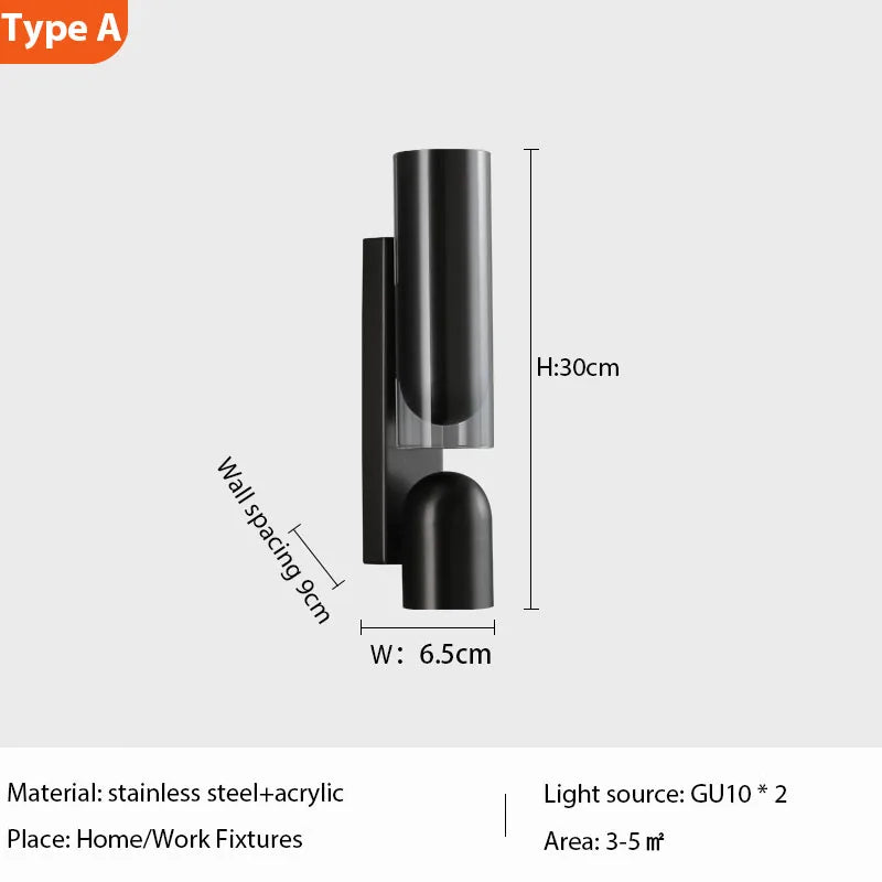 Vintage Glass Wall Lamp Rotatable Indoor Fixtures - Shine Room