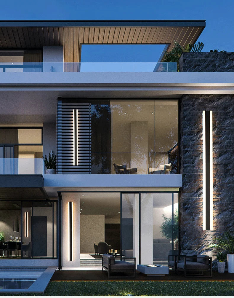 Waterproof Long Strip LED Wall Lamp IP65 - Shine Room