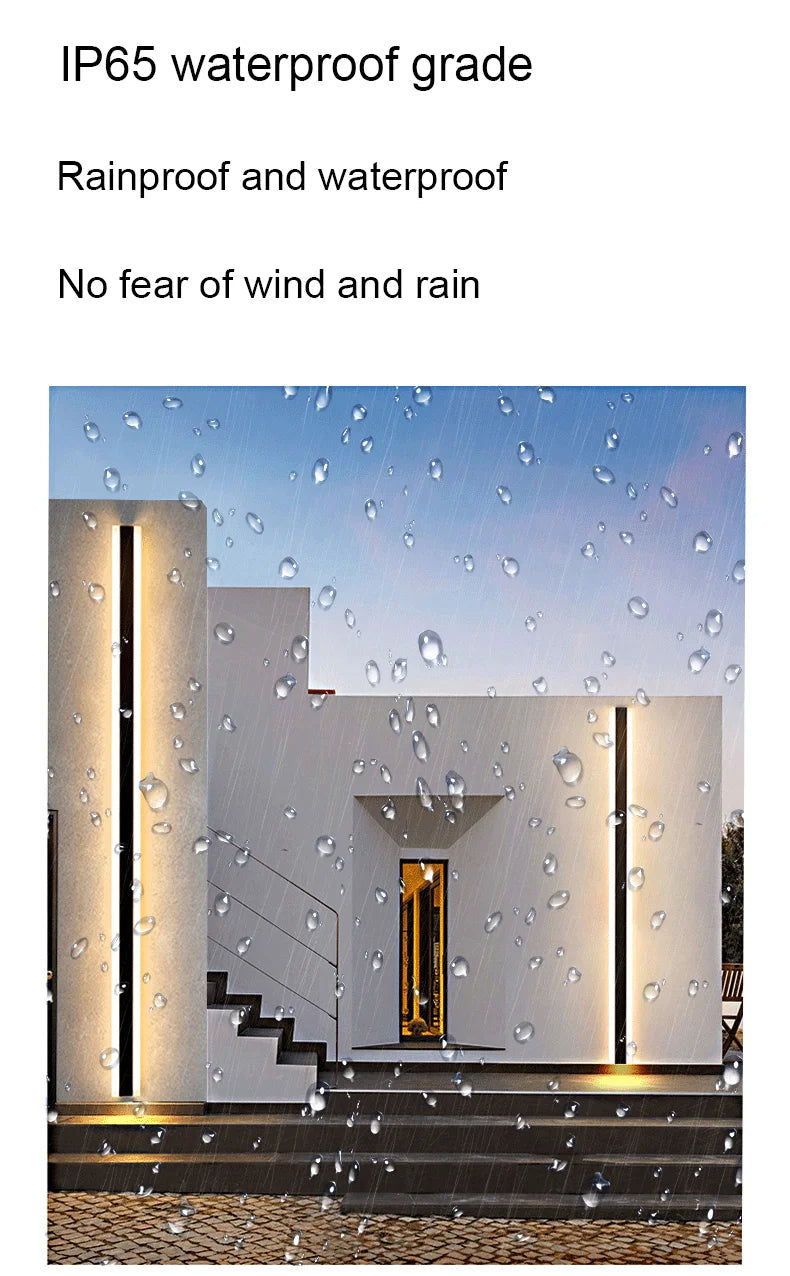 Waterproof Long Strip LED Wall Lamp IP65 - Shine Room