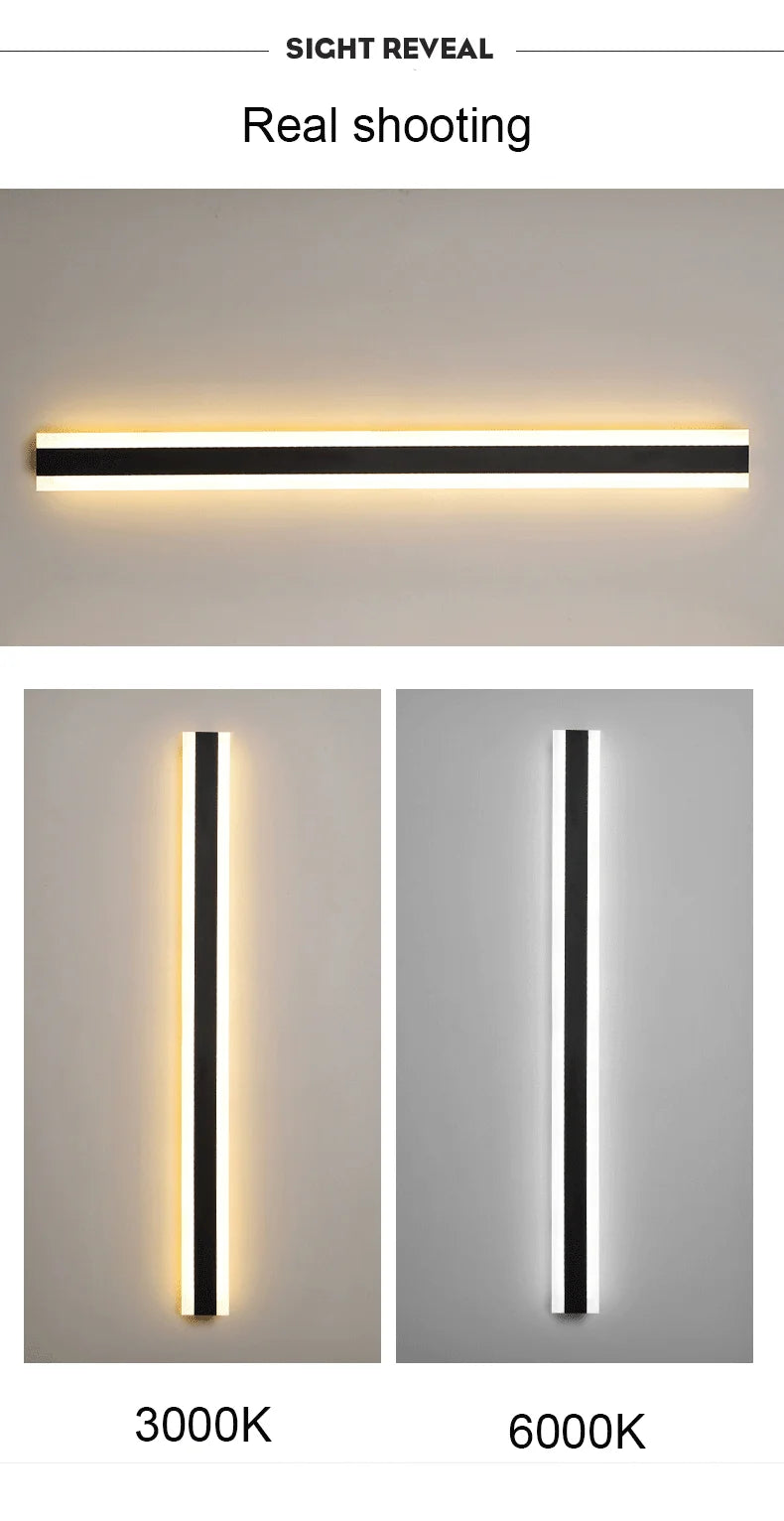 Waterproof Long Strip LED Wall Lamp IP65 - Shine Room