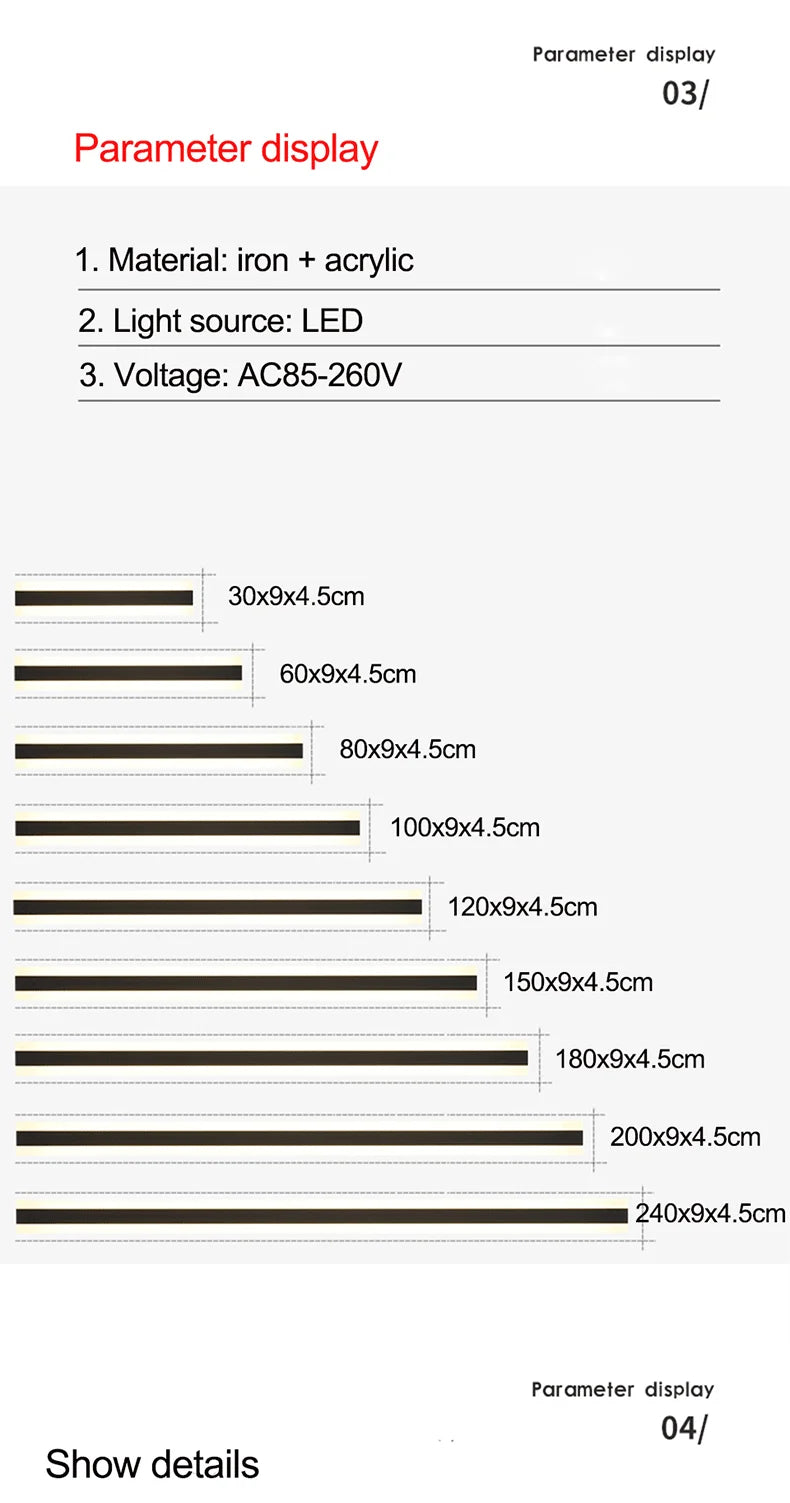 Waterproof Long Strip LED Wall Lamp IP65 - Shine Room