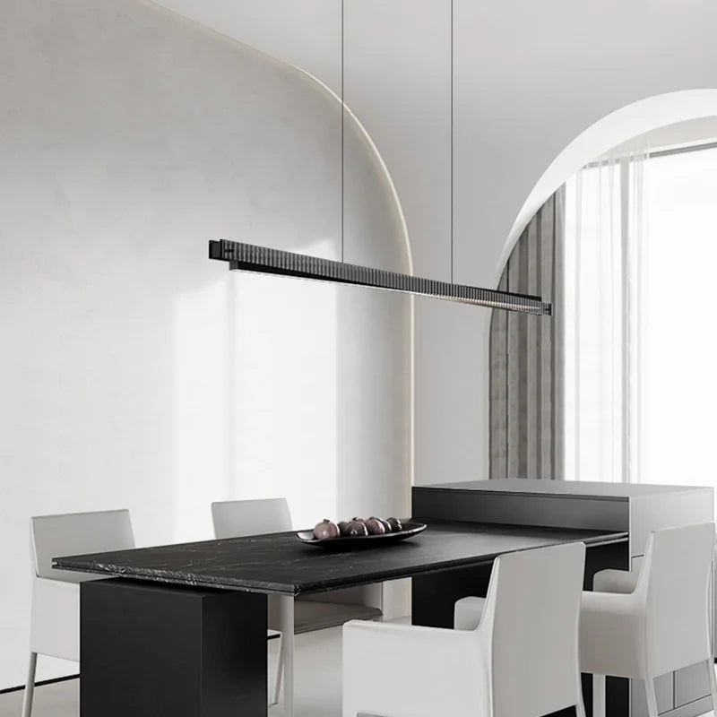 Aluminum Glass Bar Shape Pendant Light - Shine Room