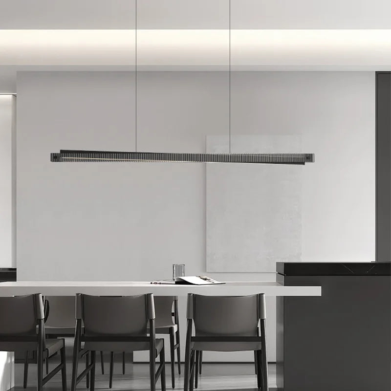 Aluminum Glass Bar Shape Pendant Light - Shine Room