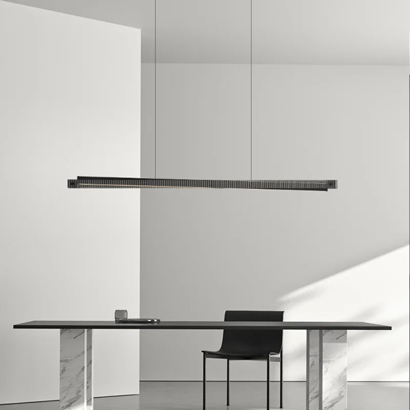 Aluminum Glass Bar Shape Pendant Light - Shine Room