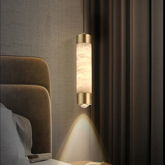 Copper Marble Small LED Chandelier Modern - Shine Room