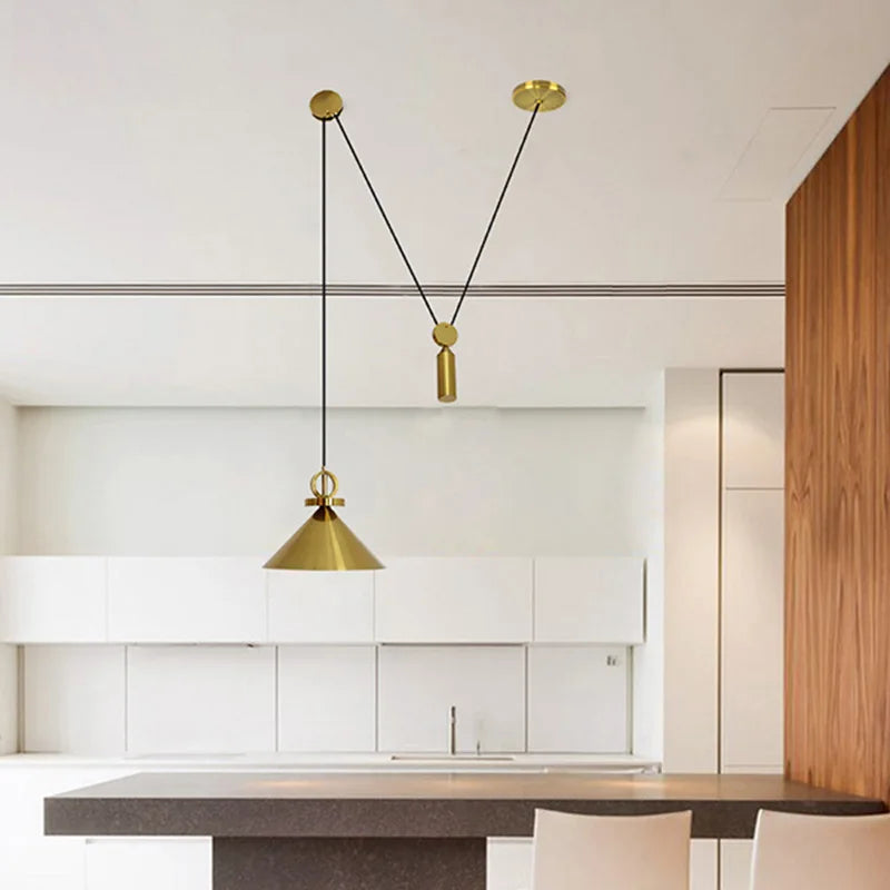 Creative Lifting Pulley Pendant Lights E27 Lamp - Shine Room