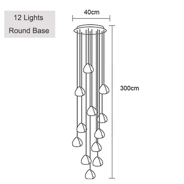 Hanging Staircase Pendant Light Crystal Ball - Shine Room