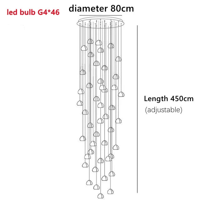 Hanging Staircase Pendant Light Crystal Ball - Shine Room
