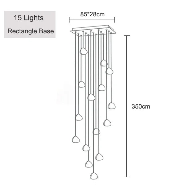 Hanging Staircase Pendant Light Crystal Ball - Shine Room