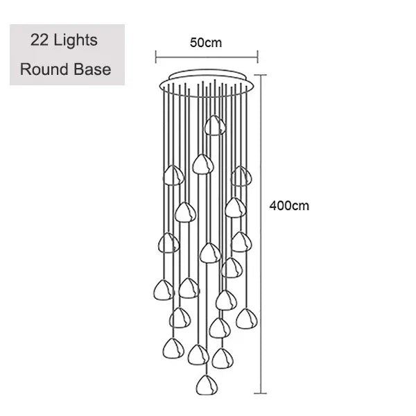 Hanging Staircase Pendant Light Crystal Ball - Shine Room