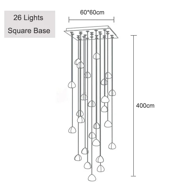 Hanging Staircase Pendant Light Crystal Ball - Shine Room