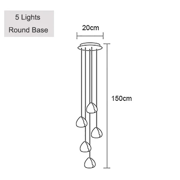 Hanging Staircase Pendant Light Crystal Ball - Shine Room