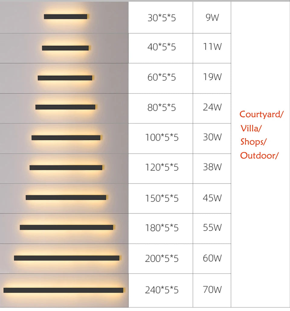LED Outdoor Wall Light Waterproof IP65 - Shine Room