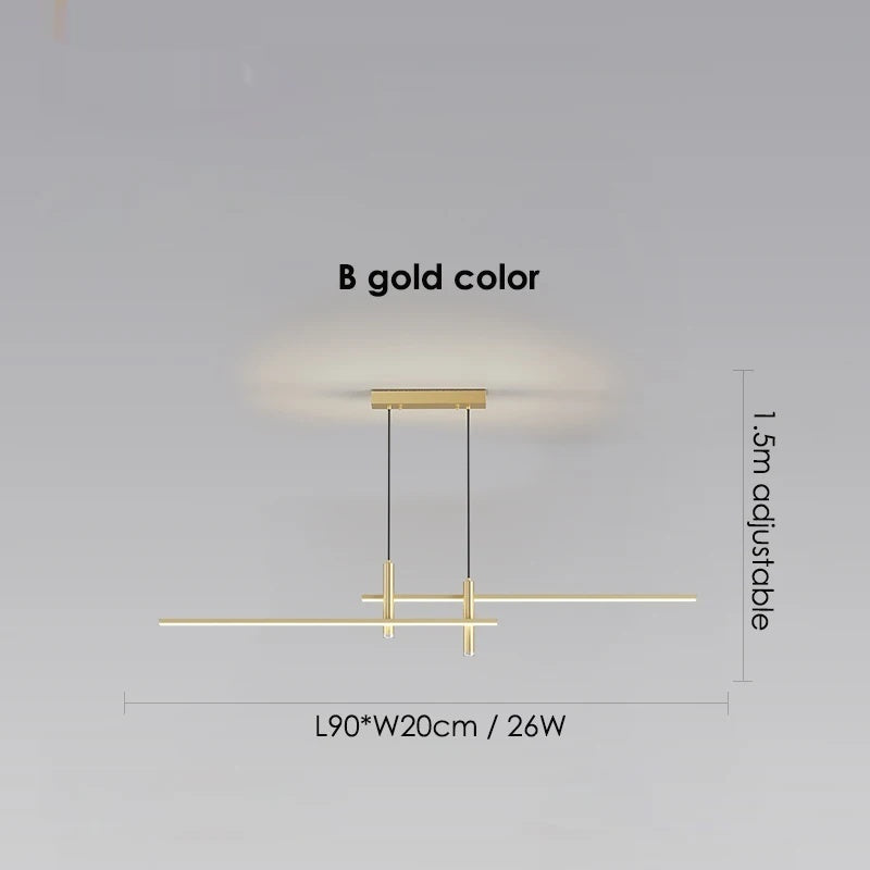 LED Pendant Light Adjustable Linear Chandelier - Shine Room