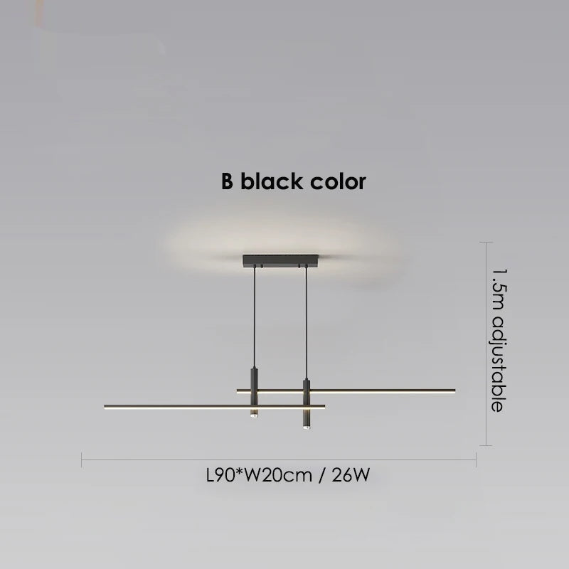 LED Pendant Light Adjustable Linear Chandelier - Shine Room