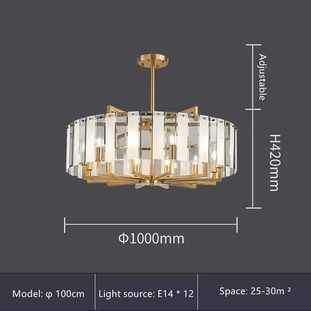 Luxury Crystal Chandelier Gold Raindrop Pendant - Shine Room