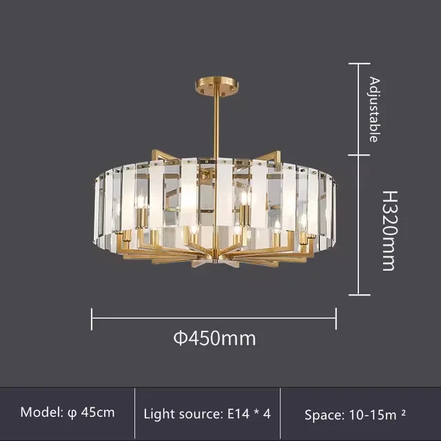 Luxury Crystal Chandelier Gold Raindrop Pendant - Shine Room