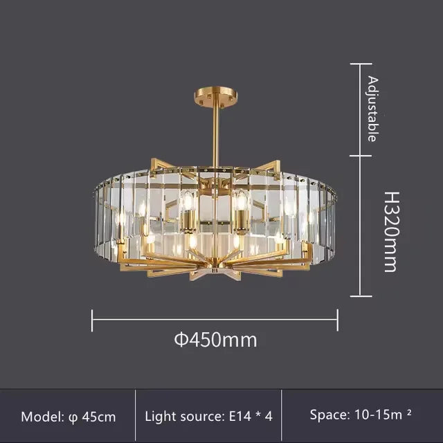 Luxury Crystal Chandelier Gold Raindrop Pendant - Shine Room