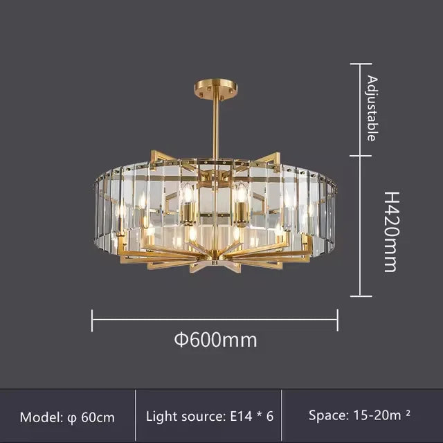 Luxury Crystal Chandelier Gold Raindrop Pendant - Shine Room