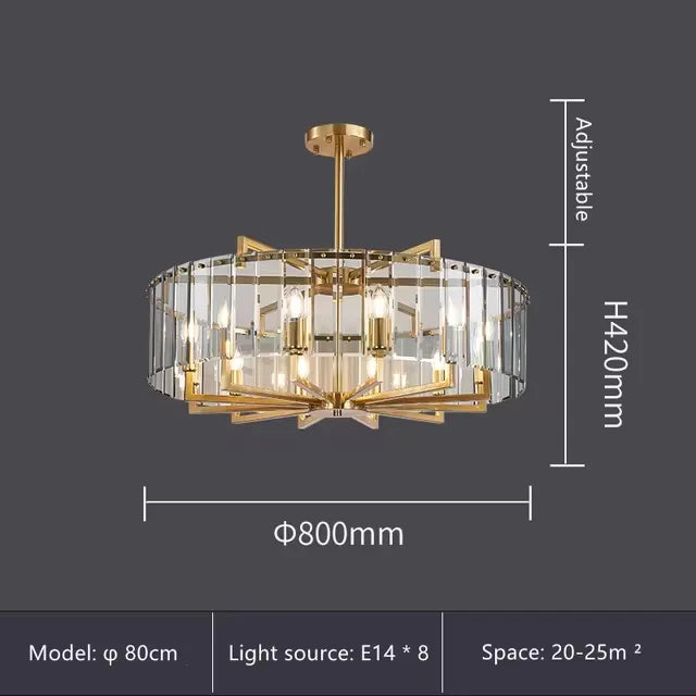Luxury Crystal Chandelier Gold Raindrop Pendant - Shine Room