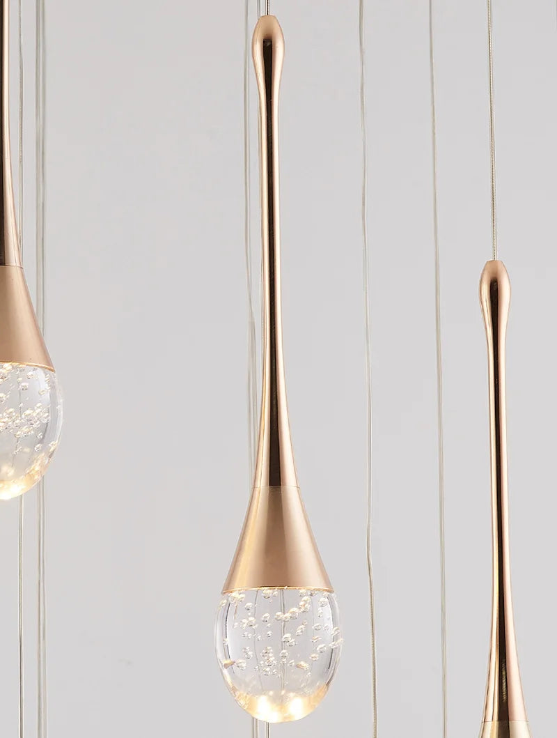Luxury Crystal Long Hanging Staircase Chandelier - Shine Room