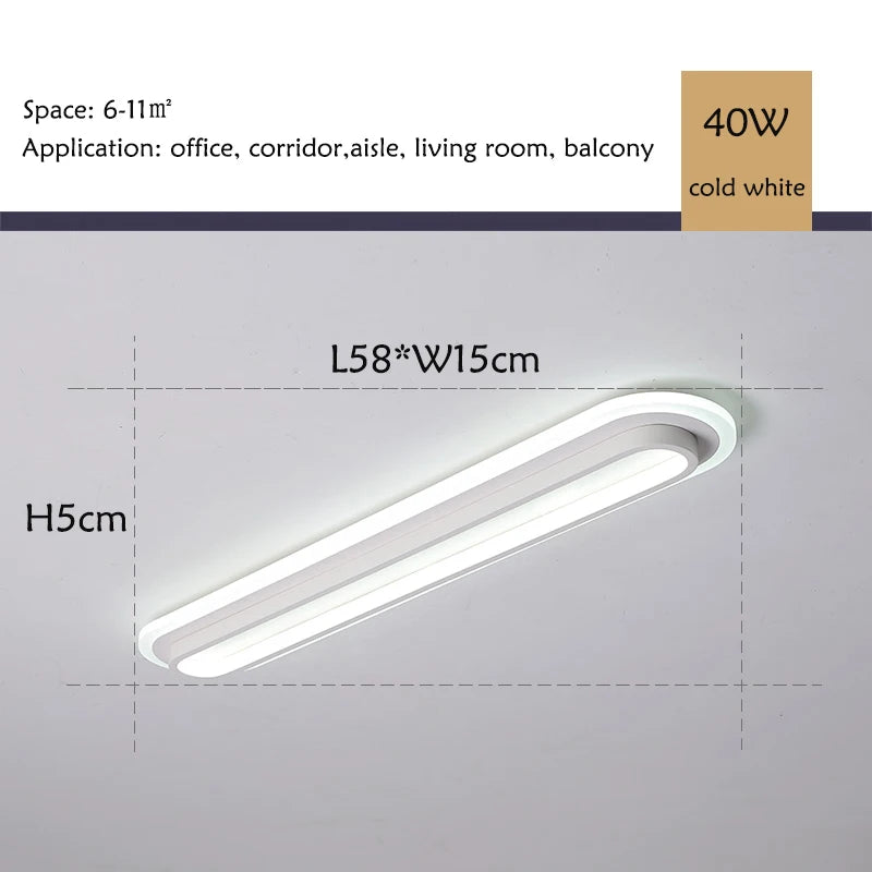 Minimalist Long LED Ceiling Light Strip - Shine Room